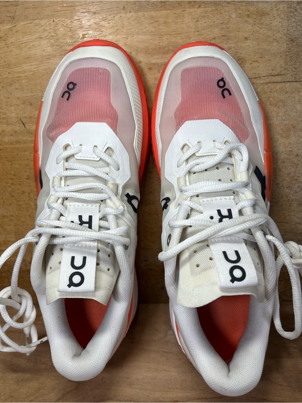 On Cloud The Roger Pro 2 Clay Womens Size 9 Tennis Shoes Sneakers White Orange - Picture 8 of 13